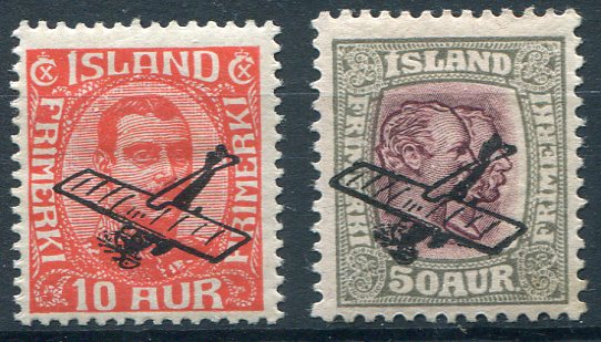 IS | Facit 160-161*MH | Airplane Overprint image