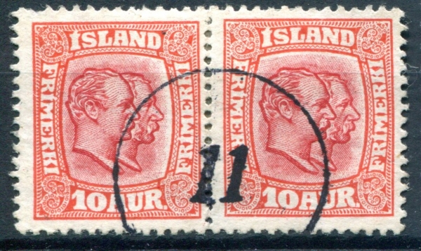 NIC 011 | Facit 096 pair - Þjórsártún, Rangárvallasýsla - 1903-1943 image