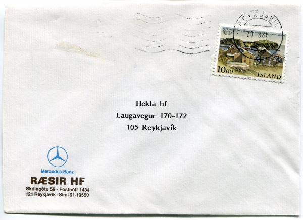 1986 | F687 Single Franking 10 kr. Ræsir - Hekla image